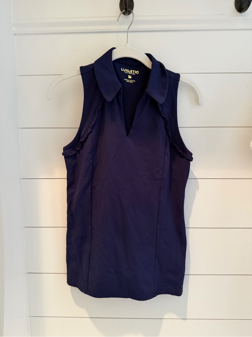 Lilly Pulitzer Women's Navy Sleeveless Polo Top
